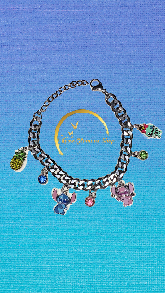 Stitch And Friends Charm Bracelet